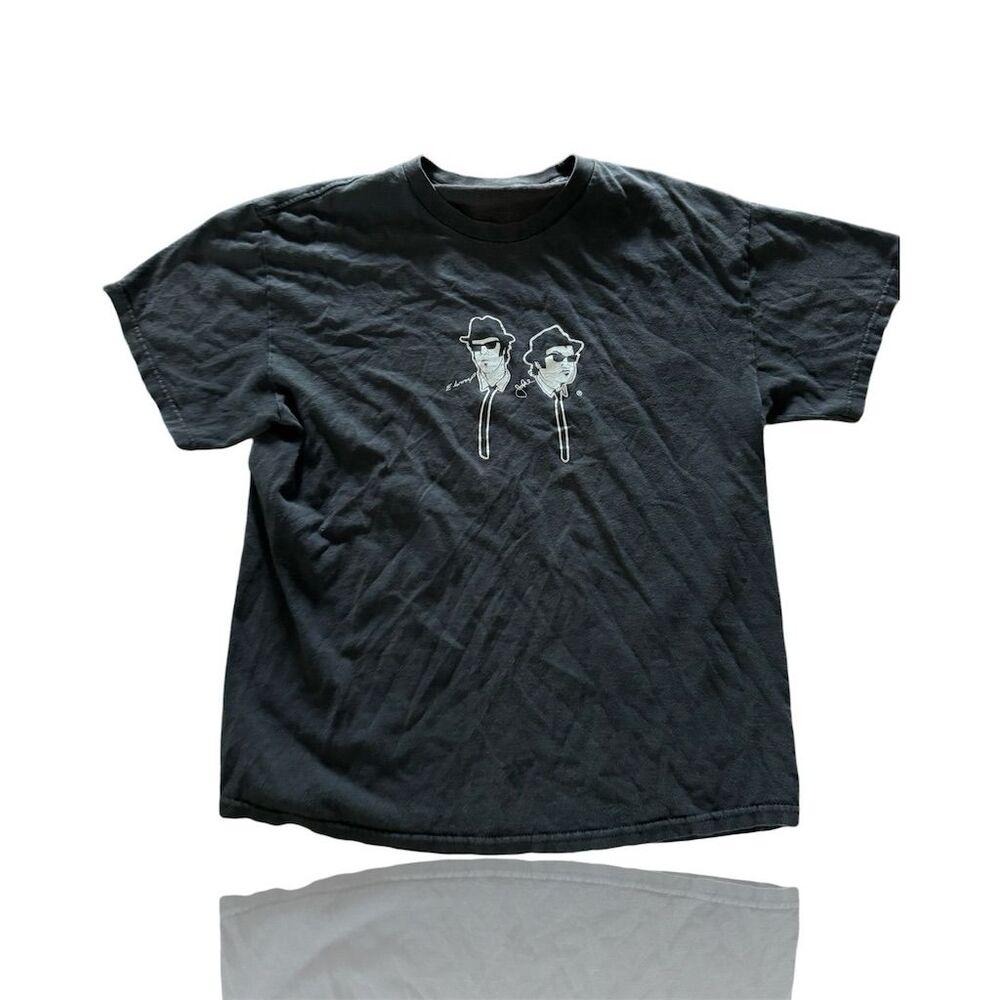 Vintage House of Blues Blues Brothers T-Shirt Men's Black Graphic Tee: Elwood